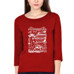 Female Round Neck Full(3/4th) Sleeve | Doodle Kolkata | DTF Print