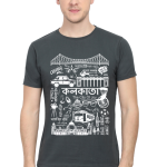 Doodle Kolkata | Round Neck Half Sleeve Men T-Shirt | DTF Print |