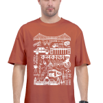 Unisex Oversized Classic T-Shirt | Doodle Kolkata | DTF Print