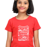 Girl Round Neck Half Sleeve Classic | Doodle Kolkata | DTF Print