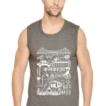 Doodle Kolkata | Round Neck Sleeveless T-Shirt | DTF Printing
